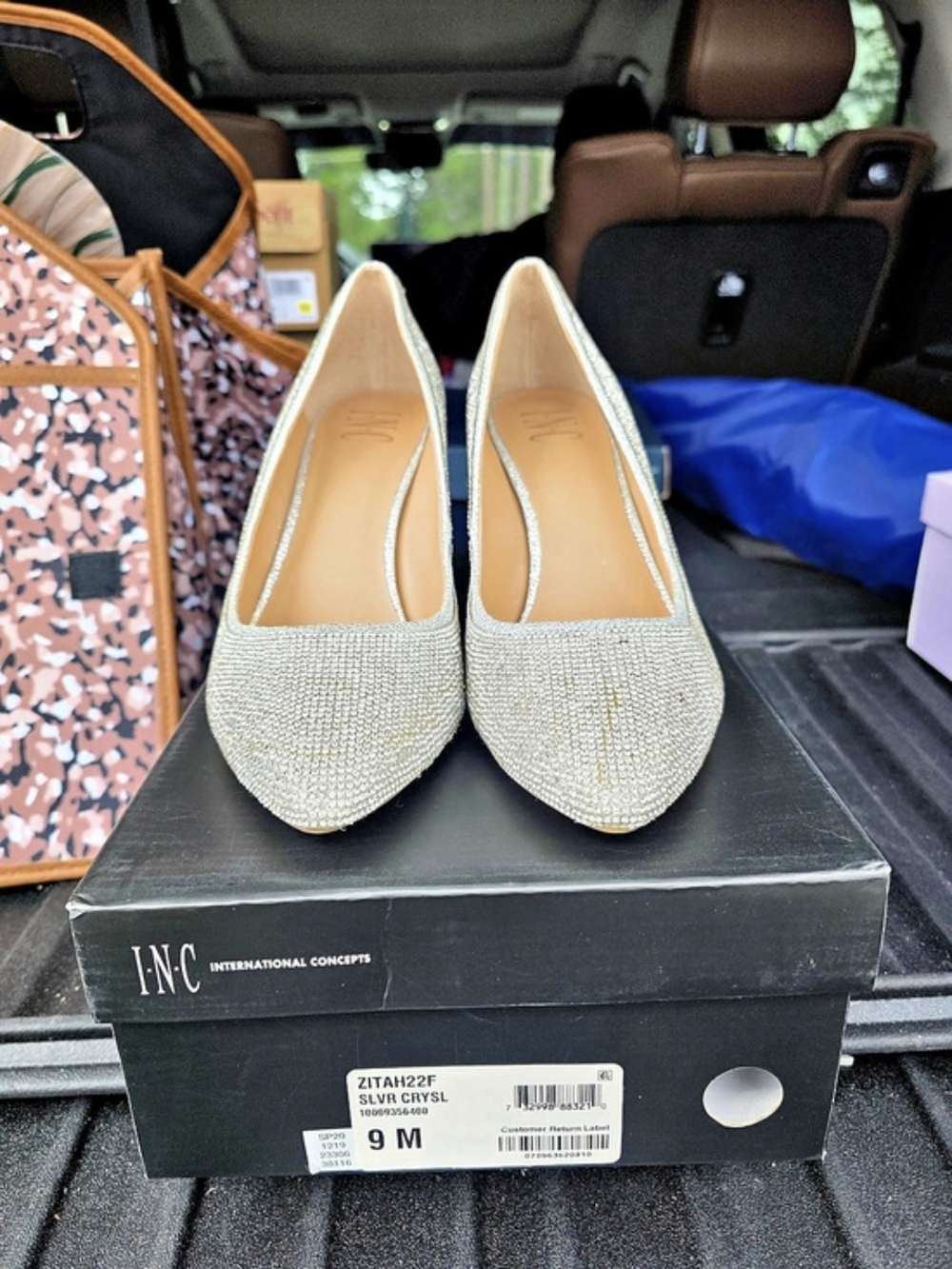 INC International Concepts Zitah22f Rhinestone Pointed-Toe Pumps Crystal